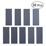 WINOMO 36pcs 400〜3000グリットサンドペーパーアソートメントドライ/ウェット自動車用サンディング木製家具仕上げ