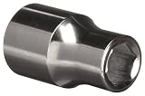 Martin ST614 Alloy Steel 7/16' Type I Opening 1/2' Square Drive Socket, 6 Points Standard, 1-1/2' Le