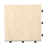 ジョイントタイル 陶器製 ベランダ 庭 タイル 屋外用 バルコニー マット 〔10枚セット・幅31cm〕 Aオフホワイト