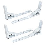 uxcell　棚ブラケット　シェルフブレース　30cm長　メタルスプリングロード　三角形　4個