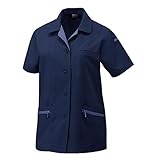 Bodyfine | #BF-504半袖スモック 【東レ/春夏】（size S～5L/６色展開/レディース） 作業服 ネイビー(100) M