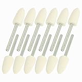 インストールフェルトボブ，SODIAL(R) 12x バフ研磨工具8.5mm コニカル インストールフェルトボブ 3mmシャンク