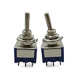 Goliton®　5X　6ピン　ブルー　ミニトグルスイッチ　オンオフ車用ボート＆車両ロッカー203 6A / 125V 3A / 250V　ブルー