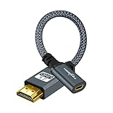 Twozoh Micro HDMIオス-ミニHDMIメスアダプターケーブル Micro HDMI Dタイプオス-ミニHDMI Cタイプメス延長ケーブル 4K/1080P (20CM/0.6フィート) 適格請求書発行可