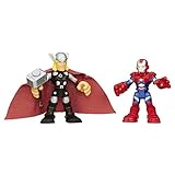 Playskool Heroes Marvel Super Hero Adventures Thor and Iron Patriot Figures [並行輸入品]