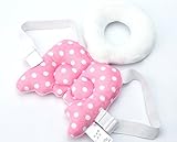 DEZAR 赤ちゃん 後頭部 ガード けが防止 衝撃吸収 防護 (ピンク 水玉)