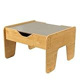 KidKraft 2-in-1 Activity Table with Board, Gray/Natural [並行輸入品]