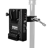 vマウントプレート, Moman MVBP-C ミニVマウントプレート、クランプ付き、ダブルUSB-C出力＆8V/12V DC出力＆14.8V D-Tap 出力、BMPCC 4K/6K DSLRカメラビデオカメラ用 DCケーブル4本付き