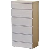 ライフスタイリングショップ チェスト 5段 幅46×奥行28cm 木製 薄型 引出付 オフホワイト DL-614OWH