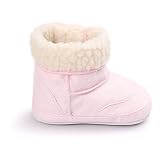 Toubaby 子供男の子と女の子冬保温スノーブーツファーストシューズ 0-18M (11CM（0-6月）, ピンク)
