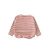［シューズラック］女の子　 Tシャツ　ブラウス　トップス　1-4歳　ベビー服　長袖　春秋着　ボーダー　綿100％　着回し　子供服　ストライプ　チュニック　シャツ　ラブリー　ガールズ　スプリング　プレゼ