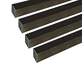 安田 アルミ角パイプ 1m 2.0x20x20mm ブロンズ 4本組