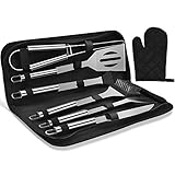 バーベキュー 調理器具 BBQ セット クッキングツール キャンプ用品 7点セット 料理器具 ステンレス素材 携帯便利 軽量 創意衛生 アウ