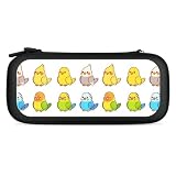 Chioee Switch 有機el ケース Switch 有機elモデル対応 オカメインコ セキセイインコ スイッチ ケース Switch 有機el カバー 収納バッグ 15枚ゲームカード収納 防水 防塵 防汚 EVA素材 全面保護型 耐衝撃 持ち運び便利 バレンタインデー プレゼント 黒