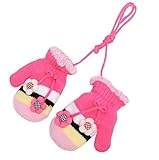 文字列で1-2 Y [花] 1ペア冬の赤ちゃんかわいい手袋のミトン