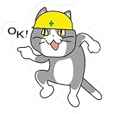 現場猫ステッカー, 耐水・耐候 (ペットボトル現場猫, 5cm)