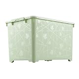 tyjy Extra Largeサイズプラスチックストレージボックス、Modularスタッカブルストレージビンwithプーリとラッチハンドル
