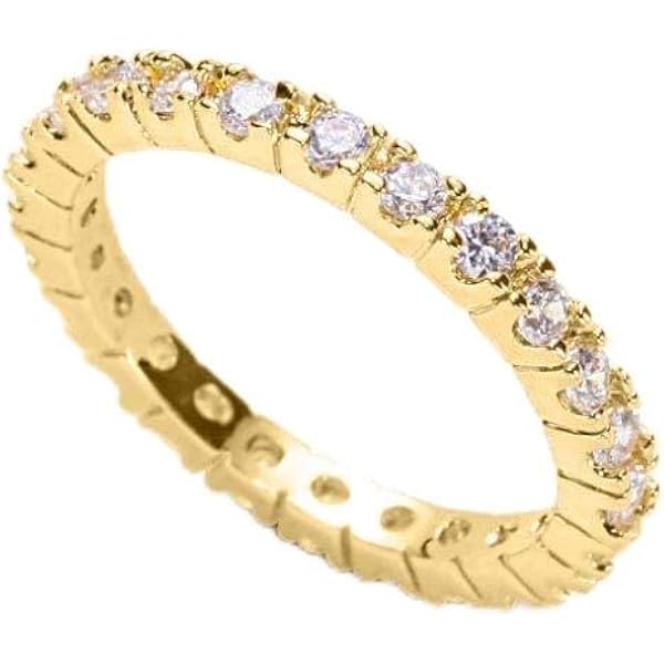Amazon | K18 1.0ct ダイヤモンド エタニティ リング 『フチあり