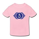 星 ２～６歳子供 半袖 男女兼用 宗教 標識 青 神様 オリジナル ティー Tシャツ Pink 5-6 Toddler