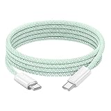 SLuB USB-C & USB-C ケーブル 超急速充電 PD60W Type-C ケーブル USB2.0対応 高速データ転送 長さ1m/1.5m/2m/3m 多彩な選択 在宅ワーク持ち運び便利 iPhone 16 Pro / 15 Plus Galaxy iPad Pro MacBook Pro/Air 各種タイプC機種対応(グリーン、1.5m)