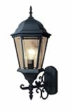 Woodbridge Lighting 61014-BKP Basic 1-Light Outdoor Wall Sconce, Powder Coat Black [並行輸入品]