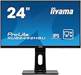 iiyama モニター ディスプレイ XUB2492HSU-B1 (23.8インチ/フルHD/IPS/フレームレス/DisplayPort,HDMI,D-sub/昇降/ピボット/3年保証)
