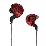 D DOLITY イヤホン　取り外し可能　ケーブル付き　イヤホン/ヘッドホンイヤホン 　携帯型 多機能 実用的　　全3色 - 赤