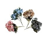 Dovewill 4点入り　シルク製　造花　花束　結婚式　ホーム　パーティー　装飾