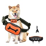 aninako 無駄吠え防止首輪 【2025新振動＋超音波モード】無駄吠え防止グッズ訓練用 犬 しつけ 首輪 無駄吠え防止 無駄吠え防止器具 犬吠え防止グッズ (オレンジ)