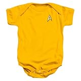 Trevco Star Trek-Command Uniform - Infant Snapsuit - Gold, Medium 12 Mos