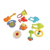 MagiDeal 11pcsベビー幼児用おもちゃRattleハンドShakingベル漫画動物人形電話Shaped Handbell幼児教育ベビーカーPram Toys