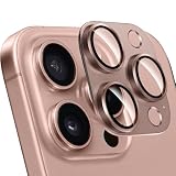 ZXZone for iPhone 16 Pro / 16 Pro Max カメラフィルム アルミ合金製＋AR高透過率強化ガラス アイフォン 16 Pro Max レンズ保護 カメラカバー レンズ保護 フィルム 防爆裂 ・耐衝撃・スクラッチ防止・露出オーバー防止・ケースに干涉なし(1枚) (iPhone 16 Pro / 16 Pro Max, デザートチタニウム)