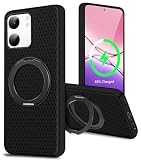 GULEIYAA OPPO A5x 5G/4G ケース Magsafe対応 360°回転スタンド 縦横両対応 CPH2725 カバー チェック柄デザイン TPUバンパー 耐衝撃 全面保護 オッポ A5x 4G スマホケース
