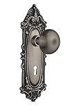 Nostalgic Warehouse Victorian Plate with Keyhole New York Knob Single Dummy Antique Pewter [並行輸入品]