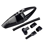 Pushingbest　車用掃除機　カークリーナー　乾湿両用　ハンディクリーナー　ブロワー機能が付き120W 12V　多機能シガーソケット接続　コード　5M (黒)