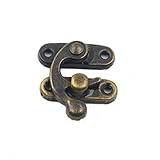 AngelaKerry ボックスラッチ　50個 ブロンズ 29mm×33mm 左側のラッチ アンティーク ボックス ラッチ ウッド ボックス 装飾 ネジ [並行輸入品]