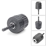 Mallofusa キーレス ドリル チャック コンバータ 0.8-10mm 3/8" 24UNF + 1/4" 六角 シャンク SDS アダプタ