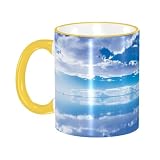 マグカップ 天空の鏡ウユニ塩湖-ボリビア プリント 旅マグ コーヒーカップ 330ml 陶器 食器 耐熱 水筒 電子レンジ温め 誕生日プレゼント きいろ