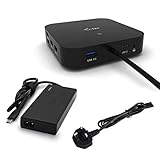 i-tec USB-C ドッキングステーション 2x4K 65W電源供給 - 2x DisplayPort 1x USB-C 3x USB 3.0 2x USB 2.0 1x GLAN 1x オーディオ/マイク