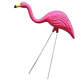 Baosity フラミンゴの置物　庭　芝生　装飾　ガーデンオーナメント　現実的　全3種ポーズ　ピンク - ストレートを見る