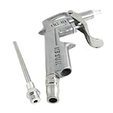 uxcell　ブローガン　空気銃ブロー 　エアブローガン　金属　シルバートーン　ダストブローガン　9.5cmノズル