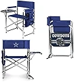PICNIC TIME NFL ダラス・カウボーイズ スポーツチェア サイドテーブル付き ビーチチェア キャンプチェア 大人用 (ネイビーブルー)