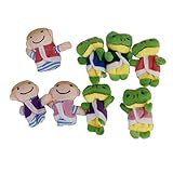 SONONIA 8本入り　フィンガーパペット　カエルや子供たち　学習玩具　指人形　手袋人形　知育玩具　贈り物