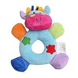 HS Cattle Baby Rattles Soft Plush DollリングCartoon Animals Rattle Developmentalおもちゃ新生児ギフト