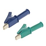 SONONIA 2個入りセット　10ミリメートル　　マウス　ワニ口　クリップ　プラグ　サポート　スタッカブル　バナナプラグ