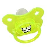 【ノーブランド品】面白い　ベビー　赤ちゃん　おしゃぶり　乳首　シリコーン　安全　 入眠ナビ　6ヶ月以上　全5色 - 蛍光