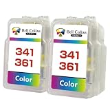 3年保証 大容量 キャノン 用 BC-361 BC-341 XL (カラー 2個パック) TS5430 MG3630 TS5330 他 CANON 対応 詰め替えインク （ スマートカートリッジ ）純正 比 最大 3.1倍 ベルカラー