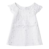 エイデンアンドアネイ 半袖 ロンパース フラッター スリーブ トップ flutter sleeve top ベビー服 モスリンコットン ボディースーツ (サイズ：0-3m、カラー：metallic s