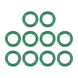 uxcell フッ素ゴムOリング FKMシールガスケット 機械配管用 9 mm外径 5 mm内径 2 mm幅 グリーン 10個