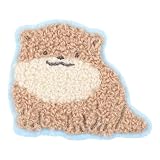 ティーズファクトリー なんでもいきもの モコモコ刺繍ステッカー カワウソ NM-5546090KW